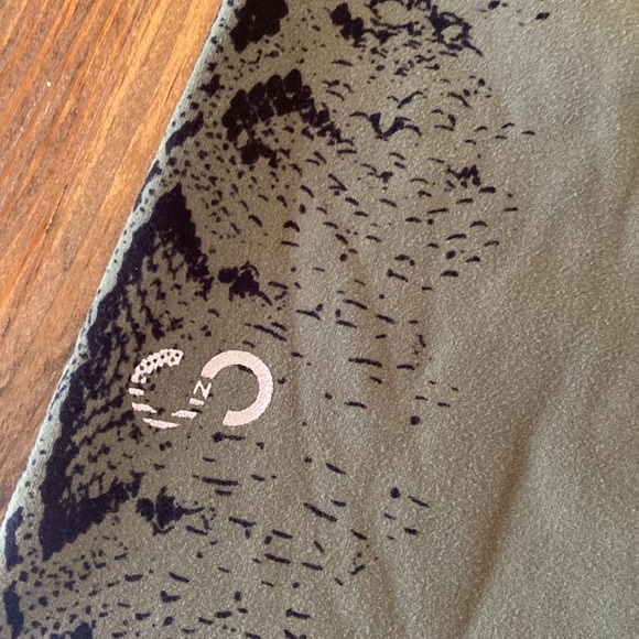 Curves N Combatboots Olive Green Snakeprint Leggings - Picture 5 of 8